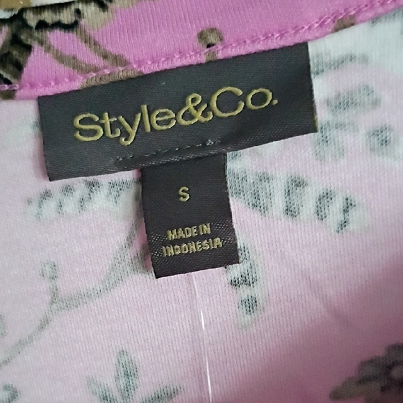 Style & Co. Pink Floral Long-Sleeve Tee - Picture 2 of 7